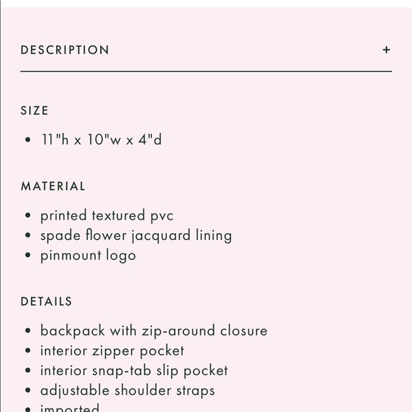 ****SOLD**** Kate Spade Minnie Mouse Backpack - Picture 2 of 4